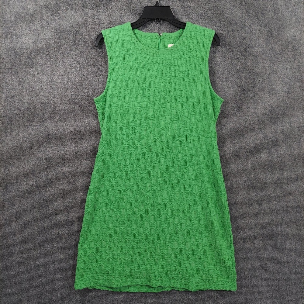 Anthropologie‎ Porridge Dress Womens Large Green Sleeveless Textured Knit Lined